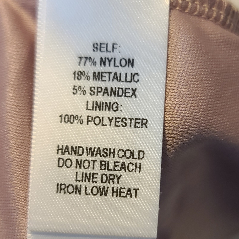 Lulu's Blush Pink Metallic Short Party Stretchy Dress Med - Picture 10 of 10